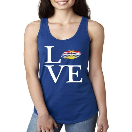 Love Canada British Columbia Women Tops Next Level Racerback Tank Top