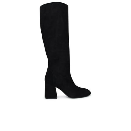 Stuart Weitzman Woman Black Suede Fareblock Boots