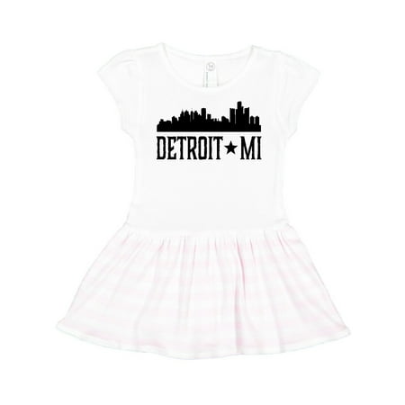 Inktastic Detroit Michigan City Skyline Gift Toddler Girl Dress