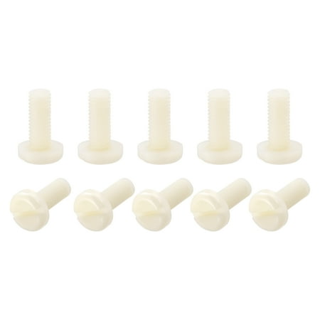 Uxcell Nylon Machine Screws M8x20mm Slotted Pan Head Fasteners Bolts White 40Pack
Uxcell Nylon Machine Screws M8x20mm Slotted Pan Head Fasteners Bolts White 40Pack