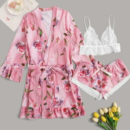 STEADY 3-Piece Women Sexy Garter Lingerie Set Robes Lace Bodysuit Deep-V Neck Underwear
STEADY 3-Piece Women Sexy Garter Lingerie Set Robes Lace Bodysuit Deep-V Neck Underwear