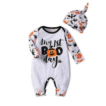 KOMOO Baby Pumpkin Letter Jumpsuit Set Long Sleeve One Piece Romper Bodysuit with Hat Outfits
KOMOO Baby Pumpkin Letter Jumpsuit Set Long Sleeve One Piece Romper Bodysuit with Hat Outfits
