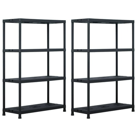 Storage Shelf Racks 2 pcs Black 485 lb 35.4 x15.7 x54.3