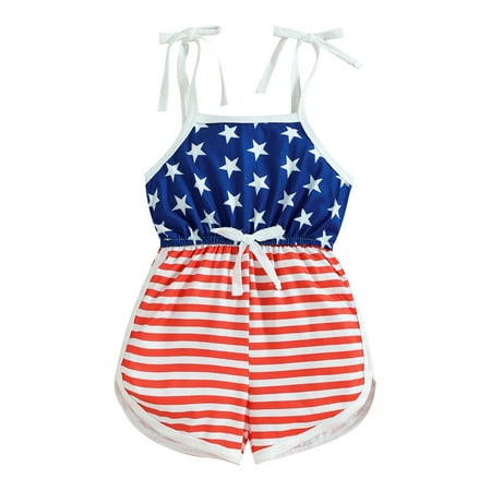 Glookwis Girls Sleeveless One Piece Shorts Soft Romper Cute Casual Bodysuit Striped American Flag Print Playsuit Jumpsuit
Glookwis Girls Sleeveless One Piece Shorts Soft Romper Cute Casual Bodysuit Striped American Flag Print Playsuit Jumpsuit