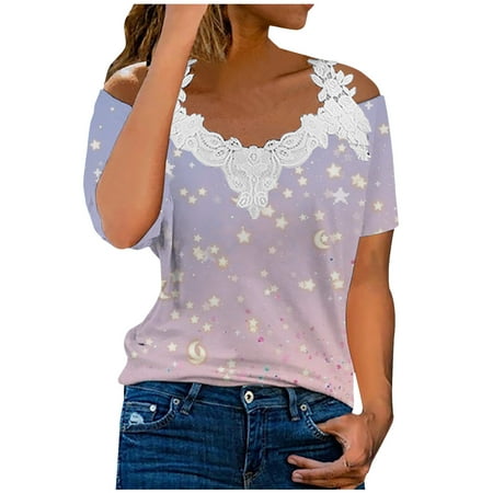 White Scrub Top Cute Summer Clothes for Women Women s Casual Floral Lace Tshirts Short Sleeve Halter Top V Neck Summer Boho Tops Womens Plus Size T Shirts
White Scrub Top Cute Summer Clothes for Women Women s Casual Floral Lace Tshirts Short Sleeve Halter Top V Neck Summer Boho Tops Womens Plus Size T Shirts