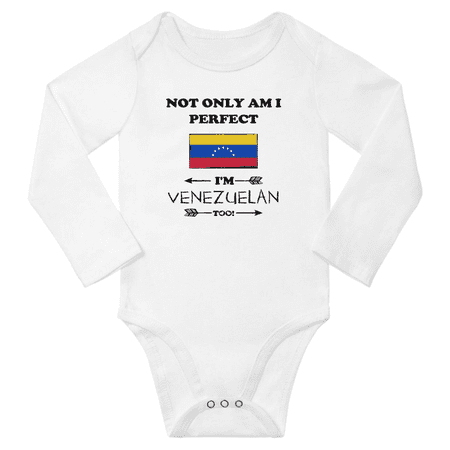 Not Only am i Perfect I m Venezuelan Too! Baby Long Sleeve Bodysuit Outfits (White 12 Months)
Not Only am i Perfect I m Venezuelan Too! Baby Long Sleeve Bodysuit Outfits (White 12 Months)