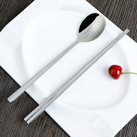 New Reusable Non Slip Chopsticks & Spoon Set Stainless Steel Tableware Dinner X8X4
New Reusable Non Slip Chopsticks & Spoon Set Stainless Steel Tableware Dinner X8X4