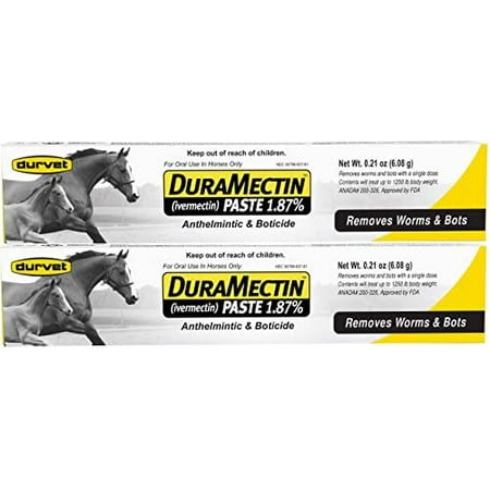 Duramectin Ivermectin Paste 1.87% Horse Wormer (2 Tubes)