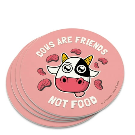 Cows are Friends Not Food Vegan Vegetarian Funny Humor Novelty Coaster Set
Cows are Friends Not Food Vegan Vegetarian Funny Humor Novelty Coaster Set