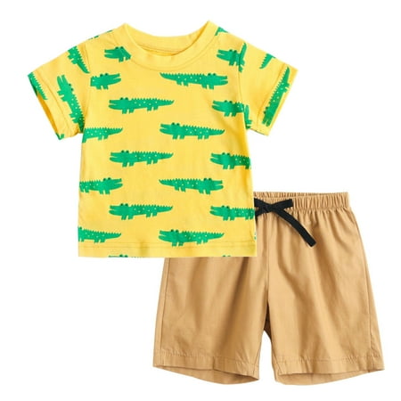 NovaDollz Baby Boys Cartoon Dinosaur Short Sleeve T-shirts Drawstring Shorts Summer Outfits/12-18 Months
NovaDollz Baby Boys Cartoon Dinosaur Short Sleeve T-shirts Drawstring Shorts Summer Outfits/12-18 Months
