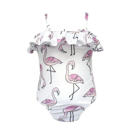Baby Toddler Girls Lovely Patterned Ruffled-Tier One-Piece Swimsuit One Shoulder Swimwear (Flamingo/White 3-4 Years)
Baby Toddler Girls Lovely Patterned Ruffled-Tier One-Piece Swimsuit One Shoulder Swimwear (Flamingo/White 3-4 Years)