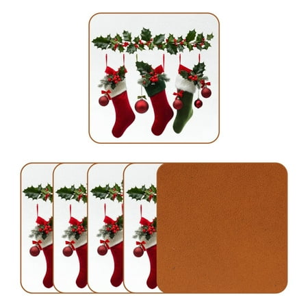 YZUOUZY Coasters Dining Table Decor 6 Pcs Square Microfiber Leather Custom Coasters Stockings Socks Bows Bells Berries
YZUOUZY Coasters Dining Table Decor 6 Pcs Square Microfiber Leather Custom Coasters Stockings Socks Bows Bells Berries