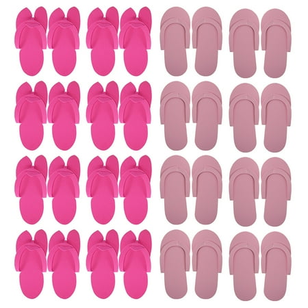 16 Pairs of Disposable Slippers Pedicure Slippers Anti-Slip Flip-flops Random Style