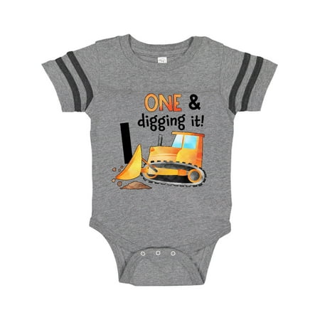 Inktastic One and Digging It Bulldozer 1st Birthday Gift Baby Boy or Baby Girl Bodysuit
Inktastic One and Digging It Bulldozer 1st Birthday Gift Baby Boy or Baby Girl Bodysuit