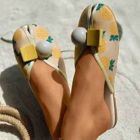 uikmnh Slippers for Women Shoes Summer Flat Fruit Print Breathable Slip On Slippers Yellow 7.5
uikmnh Slippers for Women Shoes Summer Flat Fruit Print Breathable Slip On Slippers Yellow 7.5