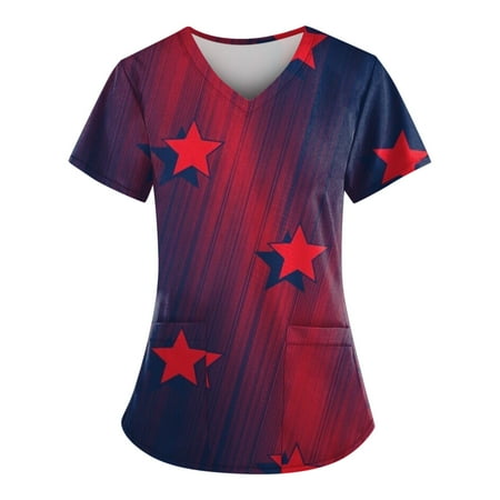 Yubatuo Women Plus Size Scrubs Top with Pockets V-Neck Short Sleeve Printed Work Blouse for Women Wine 2XL
Yubatuo Women Plus Size Scrubs Top with Pockets V-Neck Short Sleeve Printed Work Blouse for Women Wine 2XL