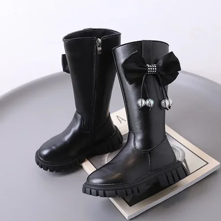 Girls Elegant High Top Princess Boots With Tassel Bow Zip-up Soft Leather Boots For Party
Girls Elegant High Top Princess Boots With Tassel Bow Zip-up Soft Leather Boots For Party