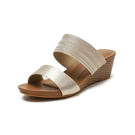 SIMANLAN Women Platform Wedge Sandals Summer Slides Sandals Mules Slip On Sandals Ladies Non-Slip Heels Slide Slippers Peep Toe Gold 7.5
SIMANLAN Women Platform Wedge Sandals Summer Slides Sandals Mules Slip On Sandals Ladies Non-Slip Heels Slide Slippers Peep Toe Gold 7.5