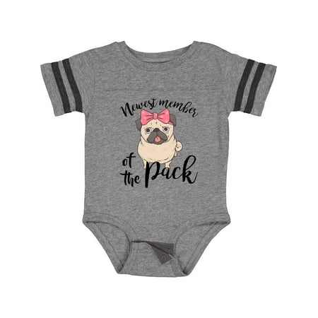 Inktastic Pug - Newest Member of the Pack Gift Baby Girl Bodysuit 
Inktastic Pug - Newest Member of the Pack Gift Baby Girl Bodysuit