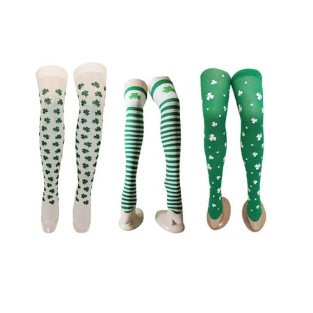Frcolor 3 Pairs St Patrick Day Long Stocking Clover Design Stockings Knee High Socks Festival Tube Socks Dress Up Props for Women Girls(Green White Stripe 1 Pair for Each Pattern)
Frcolor 3 Pairs St Patrick Day Long Stocking Clover Design Stockings Knee High Socks Festival Tube Socks Dress Up Props for Women Girls(Green White Stripe 1 Pair for Each Pattern)