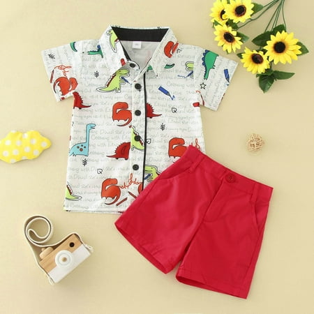 NIUREDLTD Summer Toddler Baby Boy Clothing Dinosaur Print Short Sleeve Shirt Shorts Kid Formal Gentleman Clothes Suits
NIUREDLTD Summer Toddler Baby Boy Clothing Dinosaur Print Short Sleeve Shirt Shorts Kid Formal Gentleman Clothes Suits