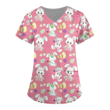 CHMORA Scrub Tops Women Print Print Nurse Uniforms for Women Short Sleeve V-Neck Shirts Tee Tops with Pockets(Pink L)
CHMORA Scrub Tops Women Print Print Nurse Uniforms for Women Short Sleeve V-Neck Shirts Tee Tops with Pockets(Pink L)