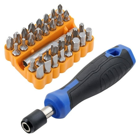 34pcs Hex Self-locking Adapter Screwdriver Handle Screwdriver Holder with Bits