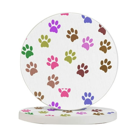Circular Drink Coasters Set Golden Glitter Dog Paw Print Beautiful Home Decor Diatomite Heat-Resistant Diatomite Protect Table Countertop
Circular Drink Coasters Set Golden Glitter Dog Paw Print Beautiful Home Decor Diatomite Heat-Resistant Diatomite Protect Table Countertop