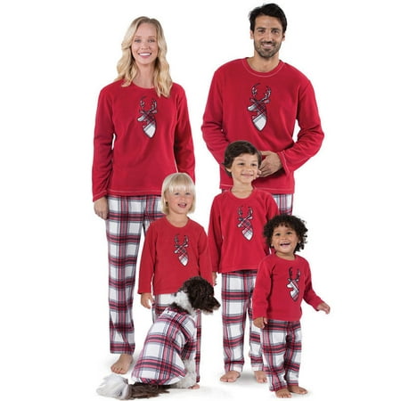 Fanvereka Christmas Family Matching Sleepwear Deer Print Family Xmas Pajamas Set