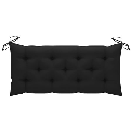 Garden Bench Cushion Black 47.2 x19.7 x2.8 Fabric