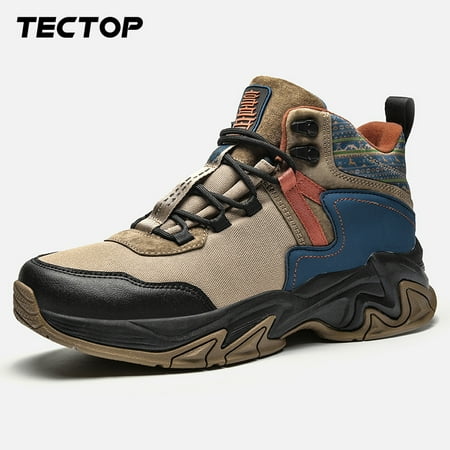 TECTOP Hiking Shoes Winter Khaki Non-slip Wear-resistant Boots