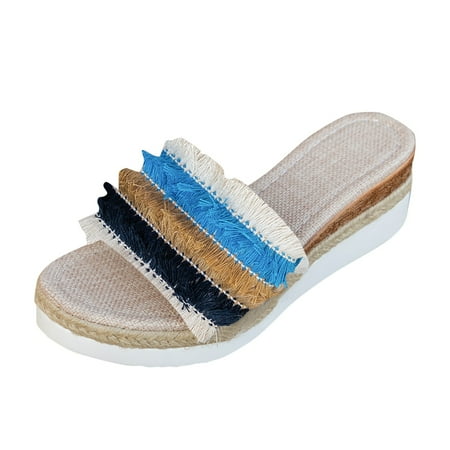 Jungdeepe Women s Summer Fashion Open Toe Fabric Tassel Sandals Slippers Casual Lightweight Comfortable Outdoor Slippers Womens Sandal Slippers Size 6 Warm Fuzzy Slippers for Women Womens Cute
Jungdeepe Women s Summer Fashion Open Toe Fabric Tassel Sandals Slippers Casual Lightweight Comfortable Outdoor Slippers Womens Sandal Slippers Size 6 Warm Fuzzy Slippers for Women Womens Cute