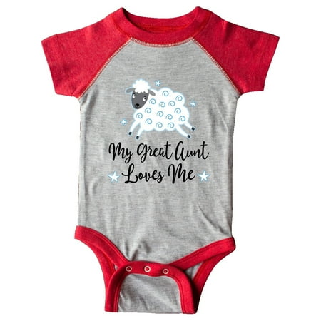 Inktastic My Great Aunt Loves Me Lamb Gift Baby Boy or Baby Girl Bodysuit