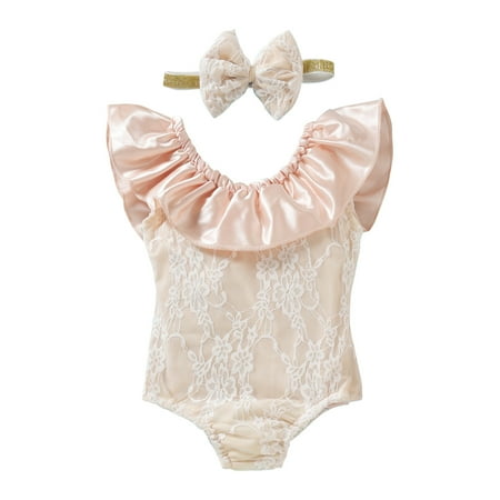 Mikilon Toddler Baby Girls Summer Cute Lace Ruffles Pleated Bow Headdress One-piece Swimsuit Toddler Girl Swimsuit Rashguard for 3-4 Years Child
Mikilon Toddler Baby Girls Summer Cute Lace Ruffles Pleated Bow Headdress One-piece Swimsuit Toddler Girl Swimsuit Rashguard for 3-4 Years Child
