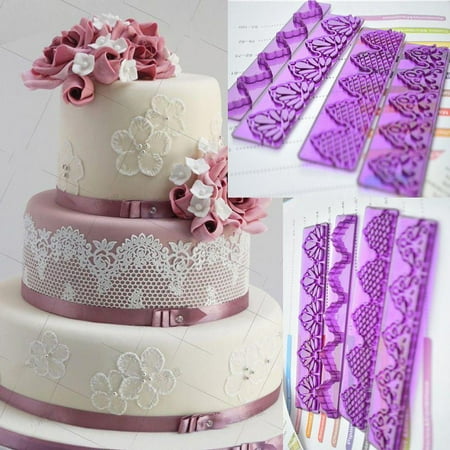 ZMHIXM 4Pcs Fondant Cake Lace Mold Cutter Sugarcraft Paste Plastic Mould Tool Sets
ZMHIXM 4Pcs Fondant Cake Lace Mold Cutter Sugarcraft Paste Plastic Mould Tool Sets