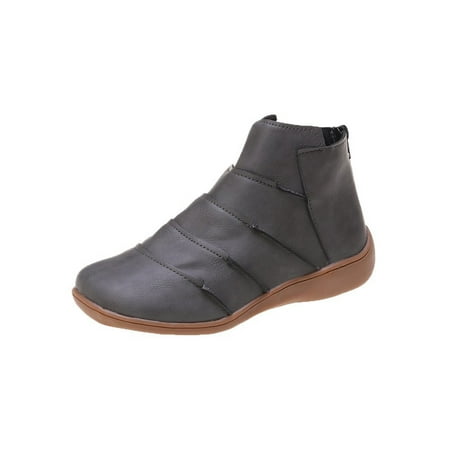 Daeful Women Winter Boots Zip Up Fashion Bootie Casual Ankle Boot Lightweight Non-slip Booties Oudoor Walking Shoes Gray 5.5
Daeful Women Winter Boots Zip Up Fashion Bootie Casual Ankle Boot Lightweight Non-slip Booties Oudoor Walking Shoes Gray 5.5