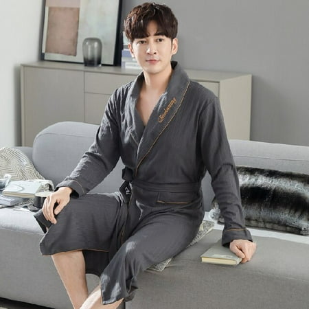 DanceeMangoo Men Casual Kimono Bathrobe Autumn Winter Full Cotton Long Robe Thick Warm Sleepwear Shirt Nightgown Male Loose Home Wear Clothes
DanceeMangoo Men Casual Kimono Bathrobe Autumn Winter Full Cotton Long Robe Thick Warm Sleepwear Shirt Nightgown Male Loose Home Wear Clothes