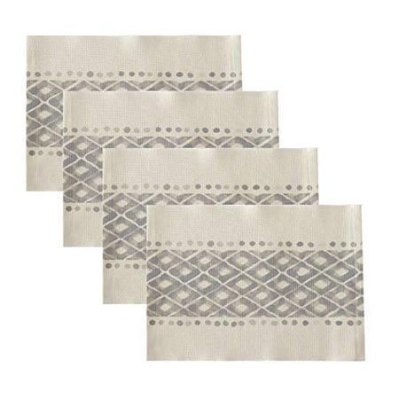 Fennco Styles Diamond Print Braided Cotton Table Placemats 14 W x 19 L Set of 4 - Blue-Grey Table Cover for Home Dining Table Banquet Family Gathering and Special Occasion
Fennco Styles Diamond Print Braided Cotton Table Placemats 14 W x 19 L Set of 4 - Blue-Grey Table Cover for Home Dining Table Banquet Family Gathering and Special Occasion