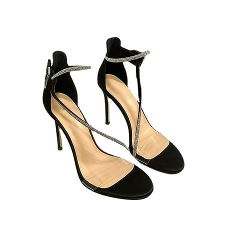 UHUYA Womens Sandals Summer Shoes Fashion Sandals Slim High Heels Transparent Sandals Outwear Black 36
UHUYA Womens Sandals Summer Shoes Fashion Sandals Slim High Heels Transparent Sandals Outwear Black 36