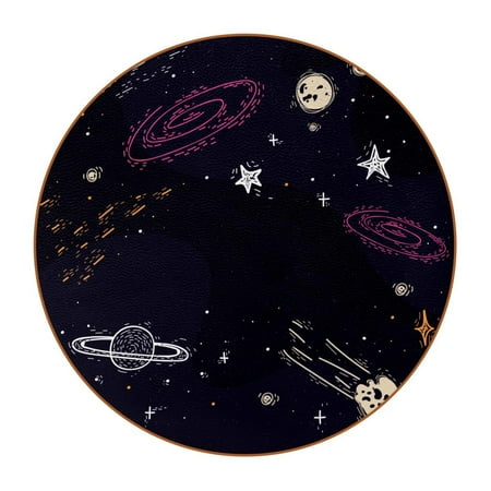 OWNTA Space Black Pattern Premium Microfiber Leather Round Coasters (6PCS) - 11x11 cm/4.3x4.3 in - Durable & Stylish Cup Mat Set
OWNTA Space Black Pattern Premium Microfiber Leather Round Coasters (6PCS) - 11x11 cm/4.3x4.3 in - Durable & Stylish Cup Mat Set