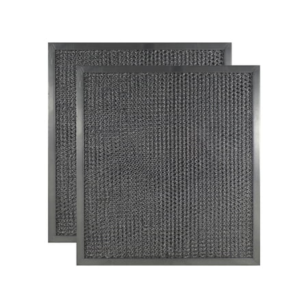 2 PACK 10-7/16 X 11-7/16 X 3/8 Range Hood Aluminum Charcoal Combo Filters AFF...