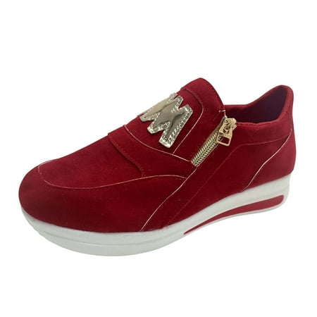 Mackneog Ladies Solid Color Flock Side Zipper Platform Comfortable Casual Sports Shoes Gift on Clearance
Mackneog Ladies Solid Color Flock Side Zipper Platform Comfortable Casual Sports Shoes Gift on Clearance