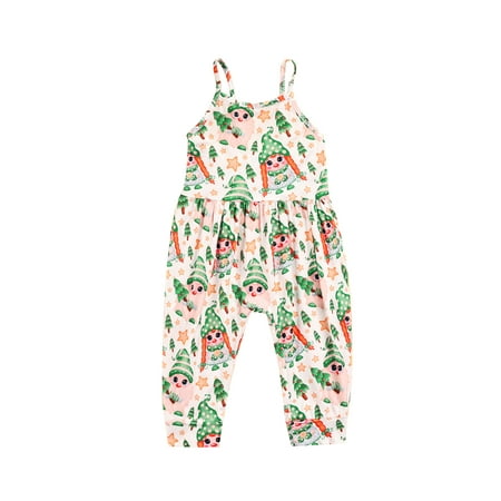 Calsunbaby Toddler Infant Baby Girls Christmas Jumpsuit Kids Sleeveless Cartoon Print Boat Neck Spaghetti Strap Romper
Calsunbaby Toddler Infant Baby Girls Christmas Jumpsuit Kids Sleeveless Cartoon Print Boat Neck Spaghetti Strap Romper