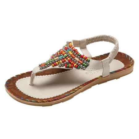 Womens Sandals Women Ladies String Bead Casual Beach Shoes Sandals Women S Sandals Pu Beige 39
Womens Sandals Women Ladies String Bead Casual Beach Shoes Sandals Women S Sandals Pu Beige 39