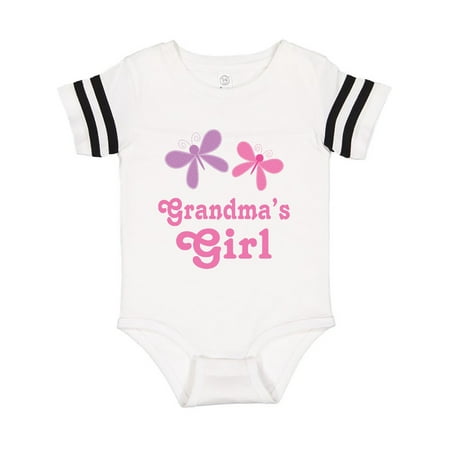 Inktastic Grandma s Girl grandchild butterfly Gift Baby Girl Bodysuit