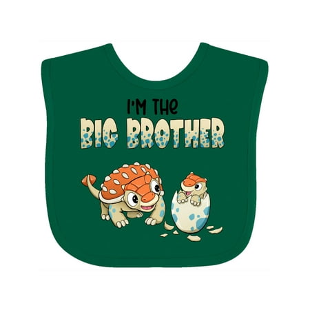 Inktastic I m the Big Brother Ankylosaurus Bros Gift Baby Boy Bib