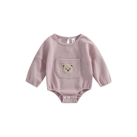 Ma&Baby Newborn Infant Baby Waffle Knit Romper Casual Long Sleeve Bear Embroidery One-Piece Bodysuit Jumpsuit
Ma&Baby Newborn Infant Baby Waffle Knit Romper Casual Long Sleeve Bear Embroidery One-Piece Bodysuit Jumpsuit