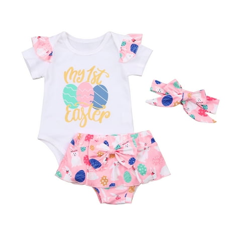 One opening Girl s Easter 3Pcs Set Short Sleeve Tops with Shorts and Headband
One opening Girl s Easter 3Pcs Set Short Sleeve Tops with Shorts and Headband