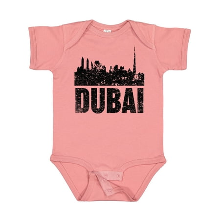 Inktastic Dubai City Skyline with Grunge Gift Baby Boy or Baby Girl Bodysuit