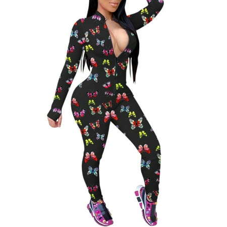 RT5YKing Women Butterfly Print Long Sleeve Nightwear Jumpsuit Bodysuit Playsuit Romper
RT5YKing Women Butterfly Print Long Sleeve Nightwear Jumpsuit Bodysuit Playsuit Romper